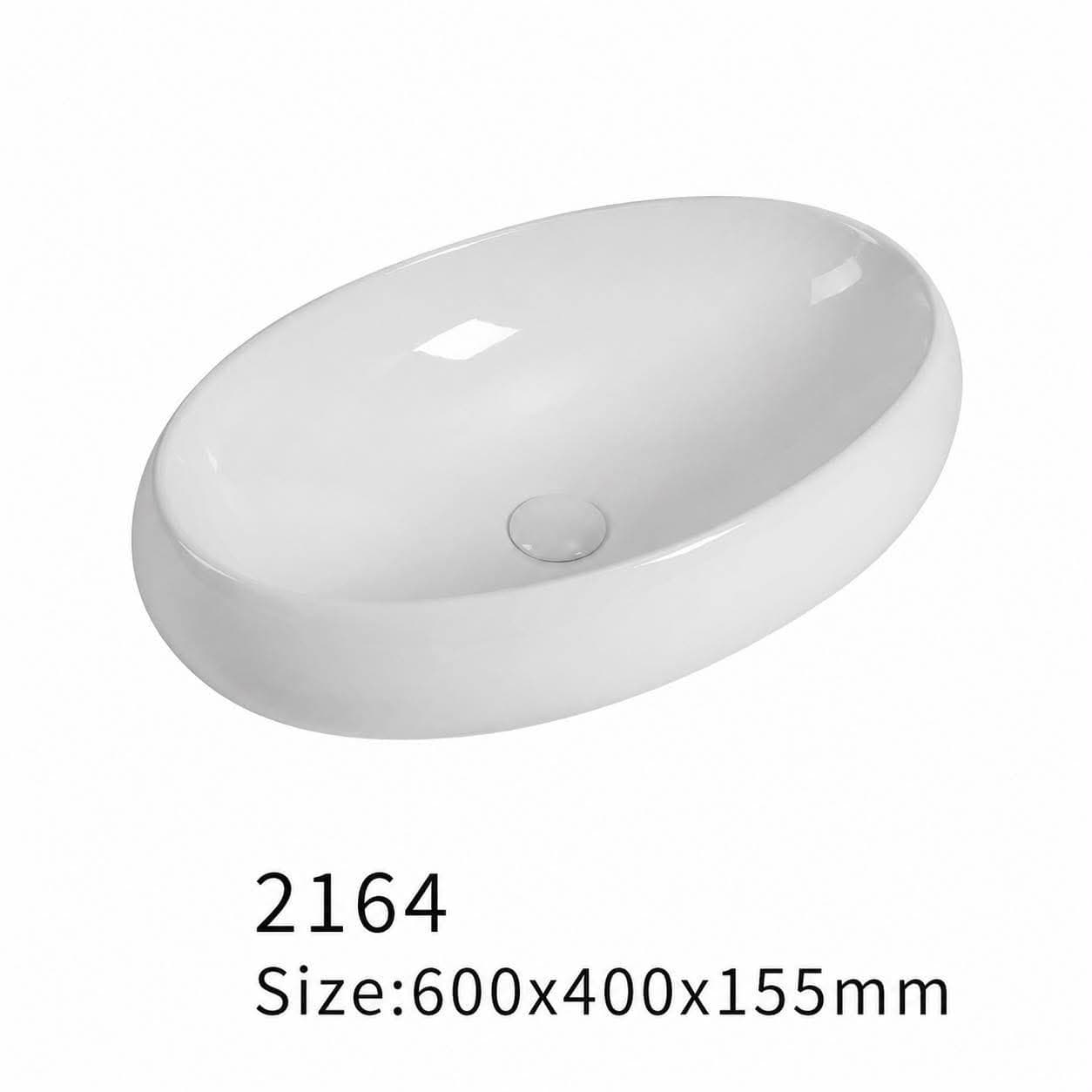 2164 large oval vessel basin