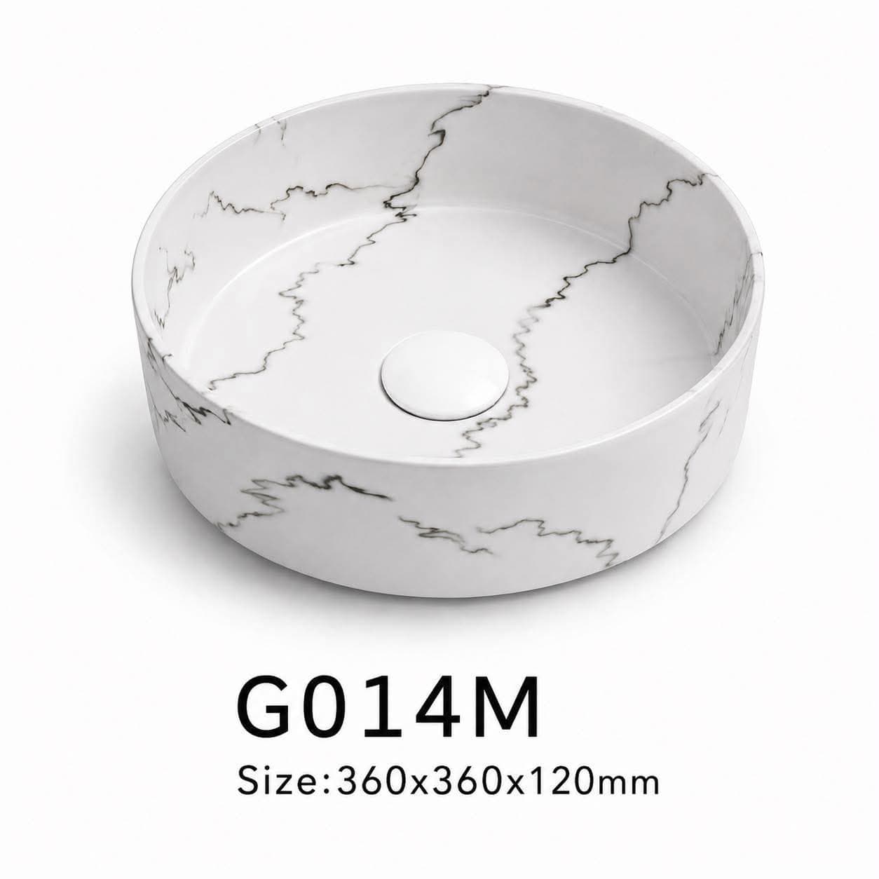 G014M Lyona marble pattern round basin