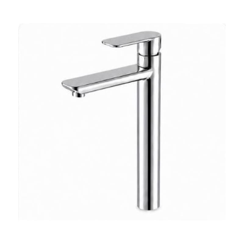 16A34 Chrome curved tall basin mixer