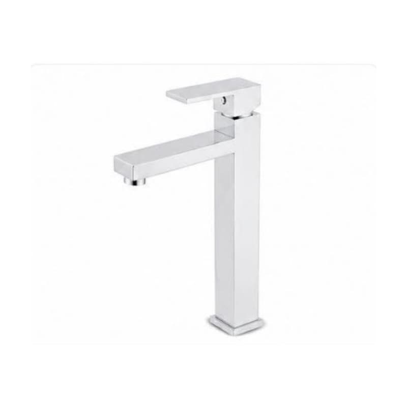 81H56 Chrome square tall basin mixer