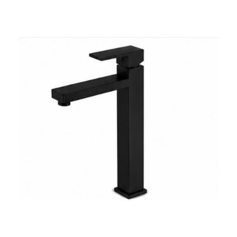 81H56B matte black square tall basin mixer